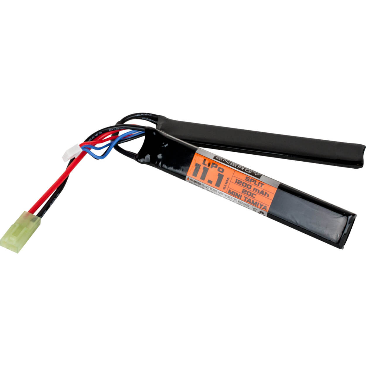 Valken Airsoft Battery - LiPo 11.1v 1200mAh 30c Split Style