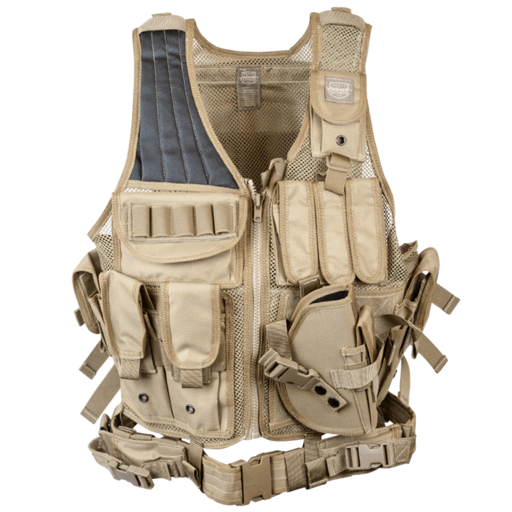 Valken Cross Draw Vest (Adult)- Tan