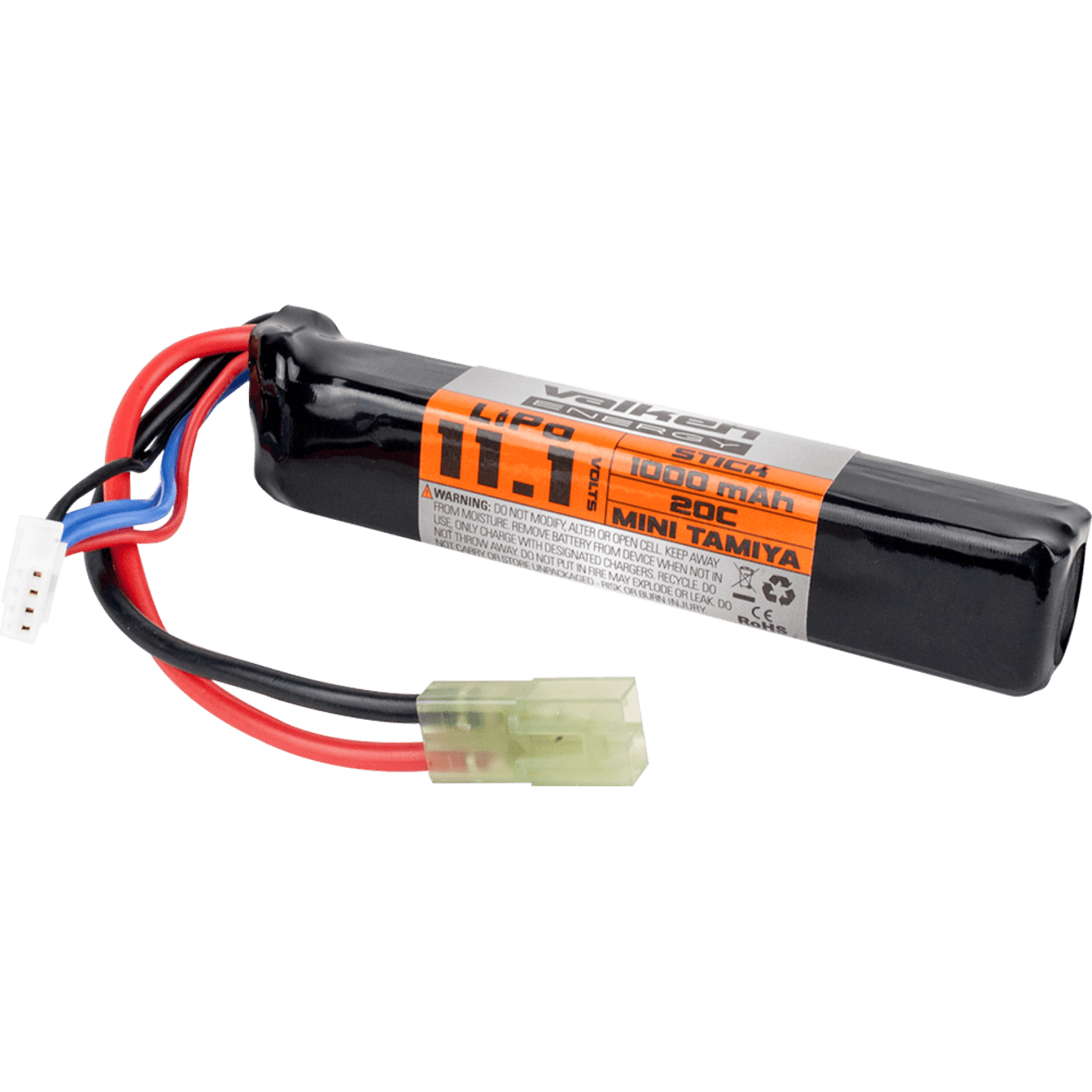 Valken Airsoft Battery - LiPo 11.1v 1000mAh 30c Stick Style